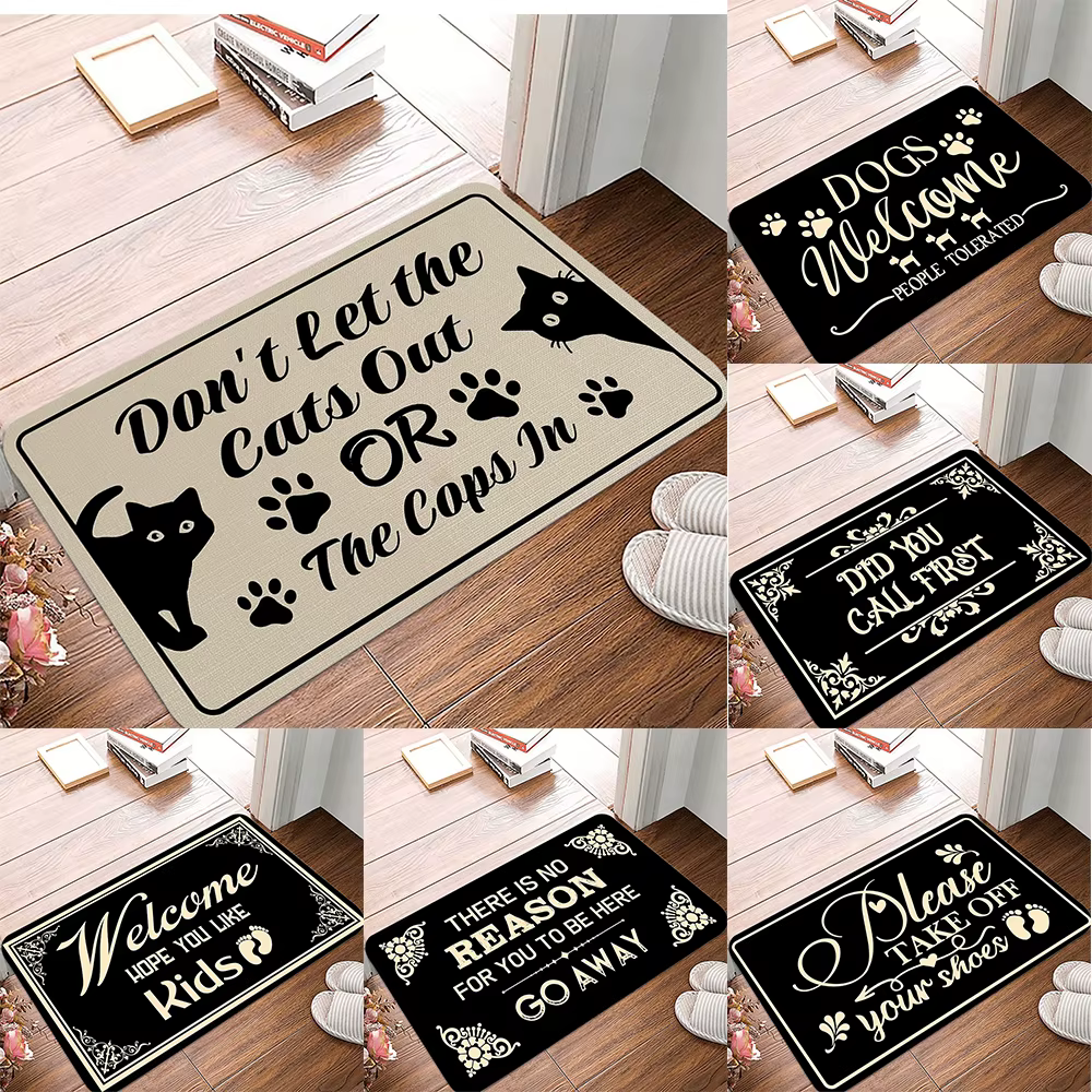 Tapis de bienvenue amusants