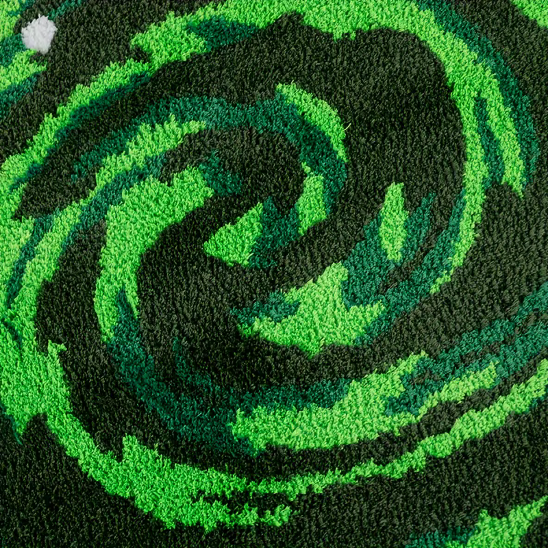 VIKAMA vert rond en peluche tapis pour salon chambre chevet