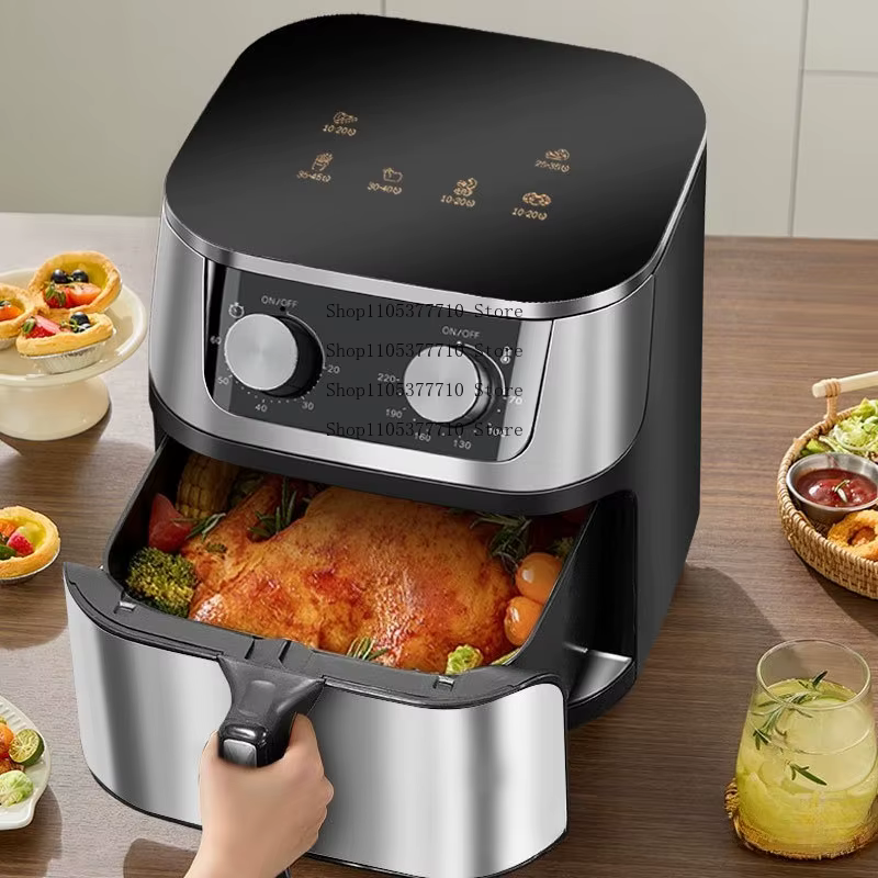 Nouvelle friteuse à air pour usage domestique, pas besoin de retourner les aliments, grande capacité, machine de cuisson électrique à air.
