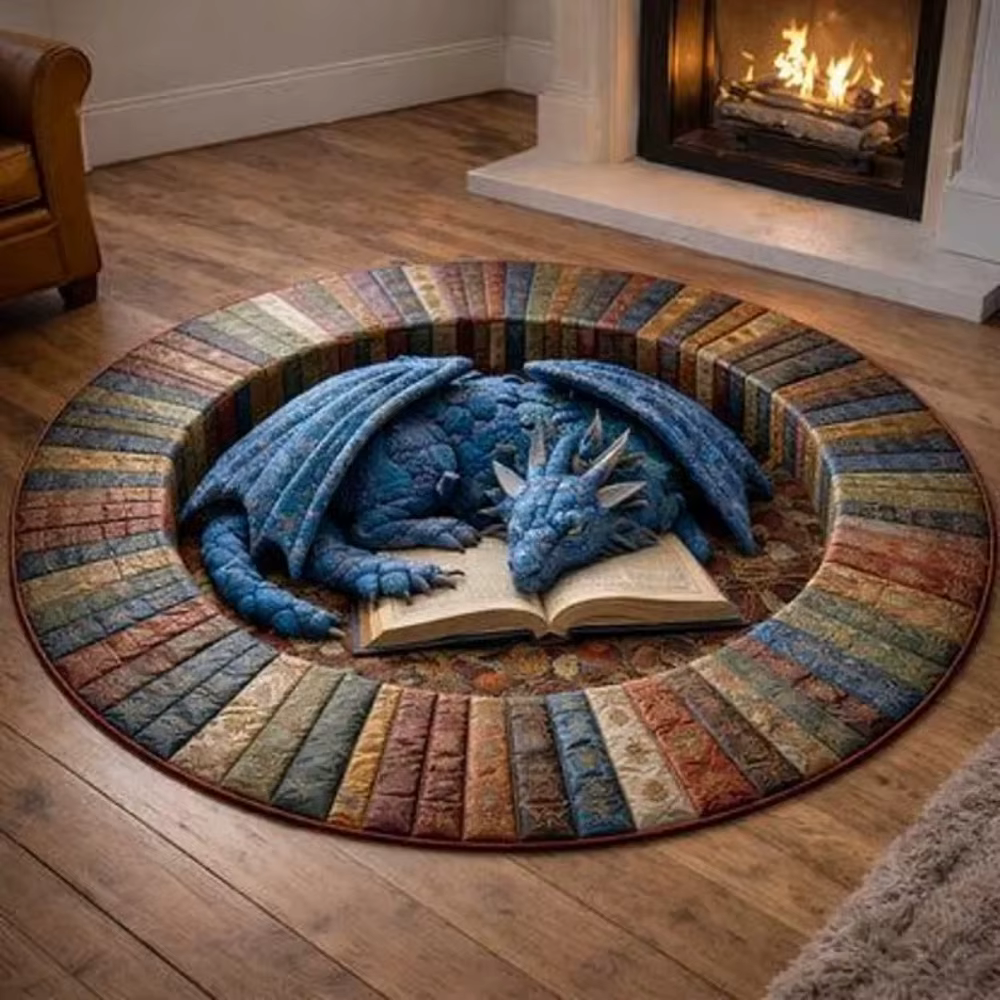 Tapis rond 2D Dragon Eye Cave