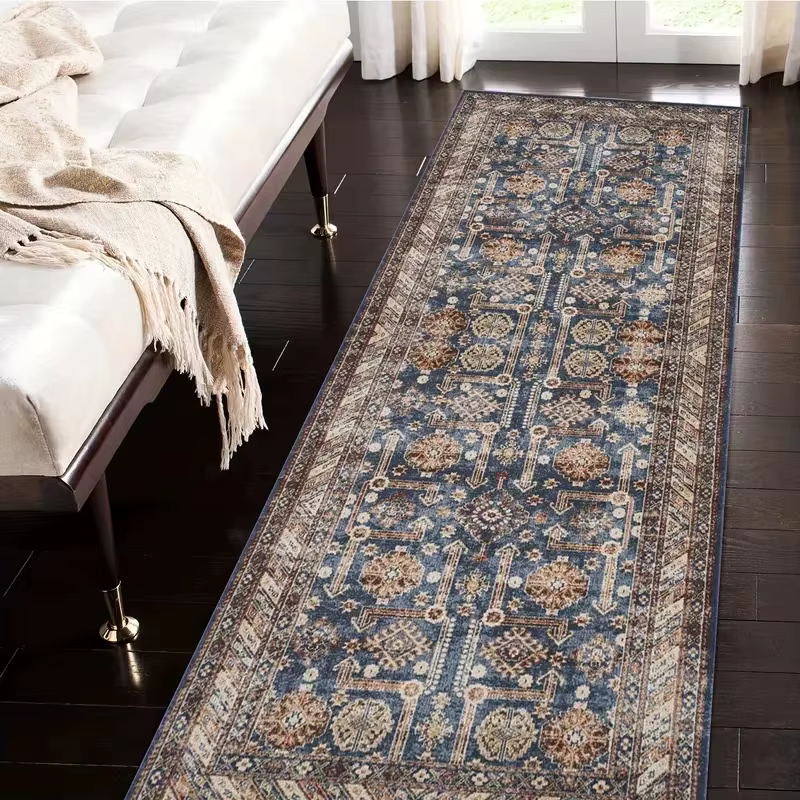 Tapis ethnique vintage VIKAMA - Antidérapant et durable