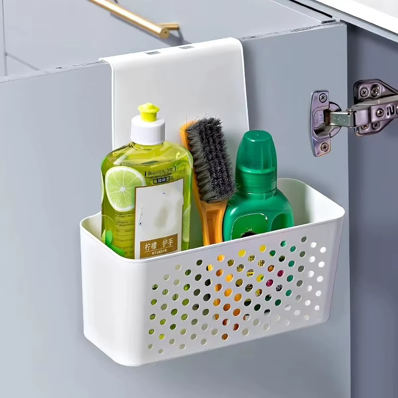 ㈅ Étagère et boîte de rangement intérieures pour porte d'armoire de cuisine, crochet de suspension derrière la porte, paniers pour porte d'armoire de cuisine