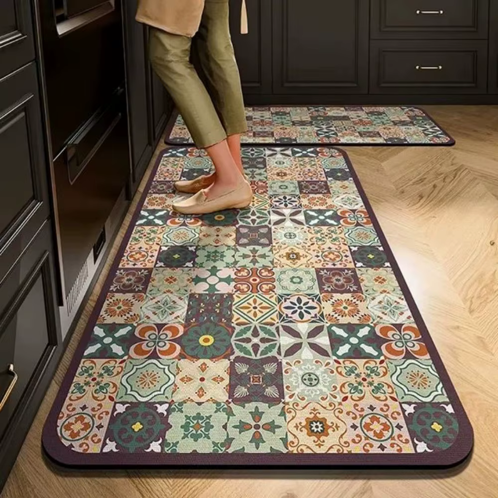 Les tapis de sol en velours cristal de cuisine américaine IKAMA sont absorbant l'eau