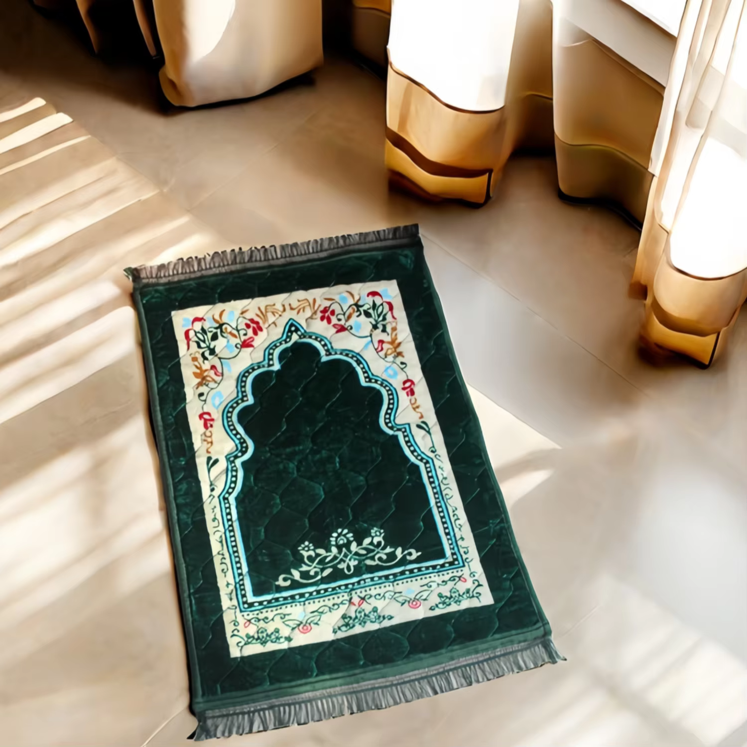 Tapis de prière musulman doux 80*120cm grand