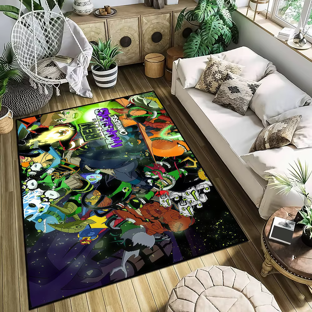 Dessin animé b- ben monstre 10 petit tapis chevet cuisine bain salon maison chambre