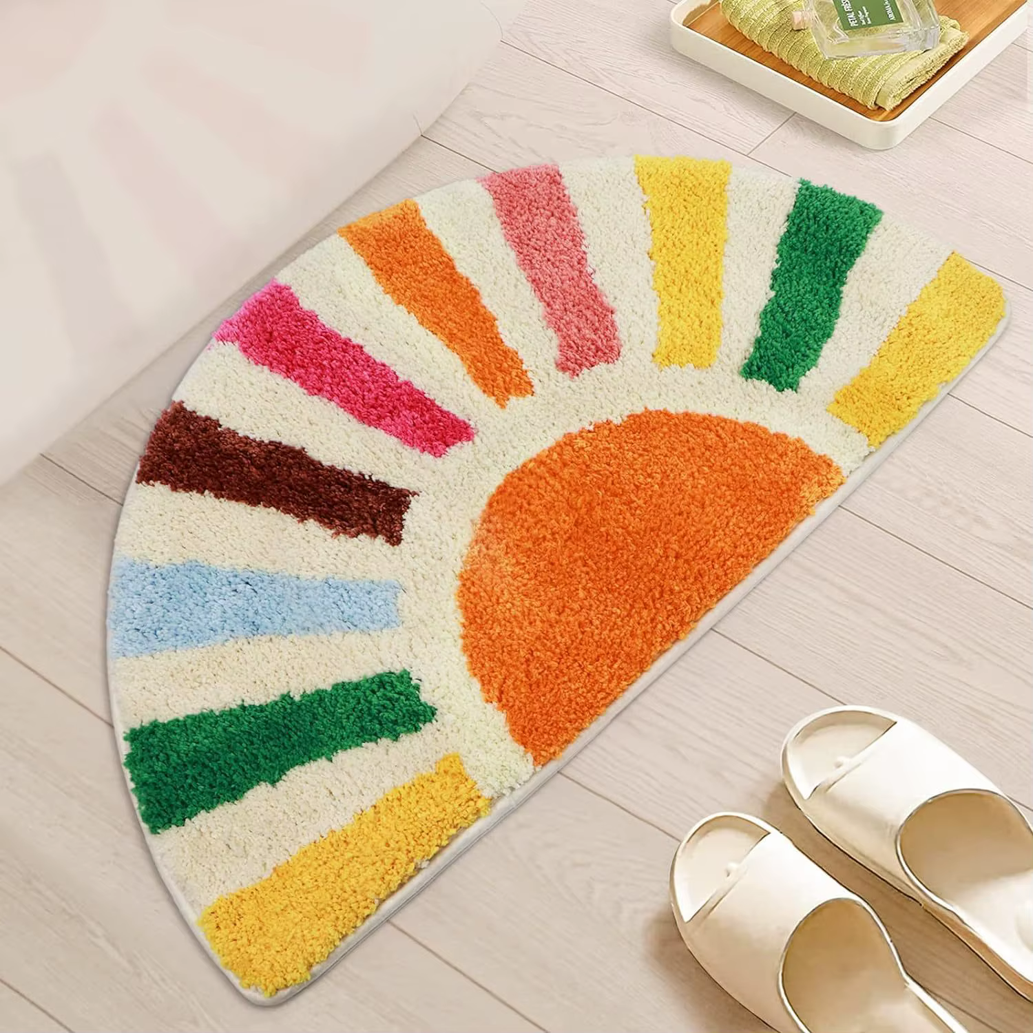 VIKAMA – tapis en Faux cachemire couleur Dopamine Simple
