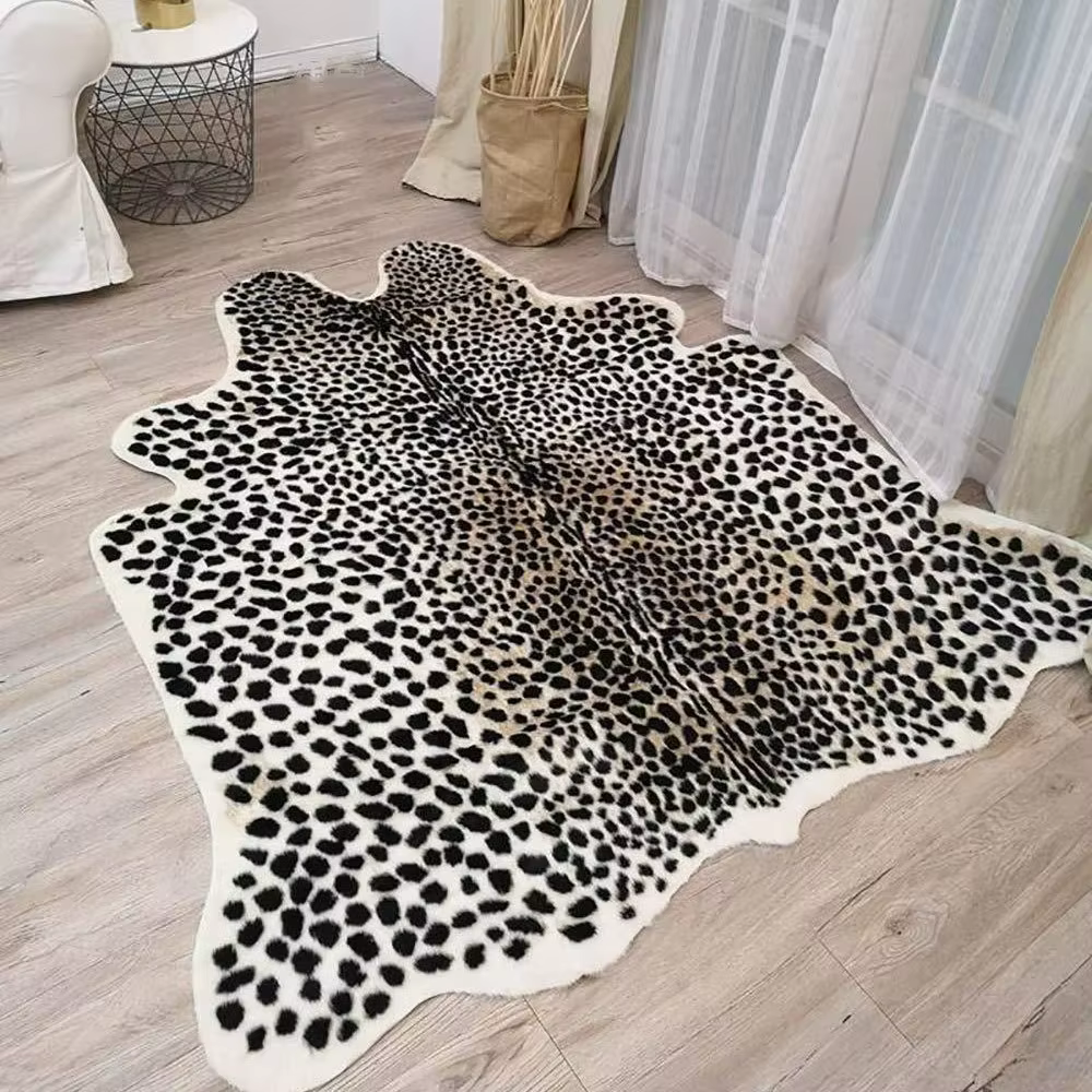 Tapis VIKAMA-tapis de chevet en Faux Animal pour chambre à coucher et salon-tapis Durable et facile à nettoyer pour la décoration de la maison