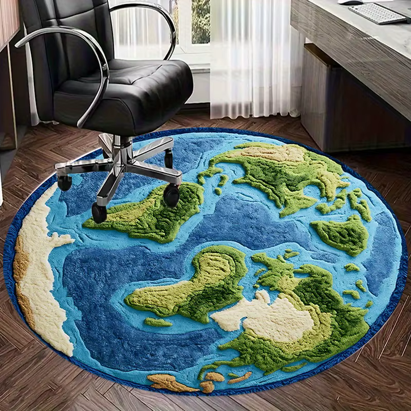 VIKAMA Earth Design Tapis rond doux