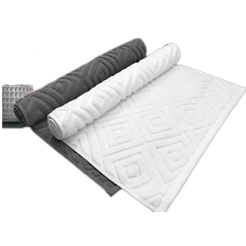 Inyahome-Tapis de serviette en coton blanc pour hôtel de luxe