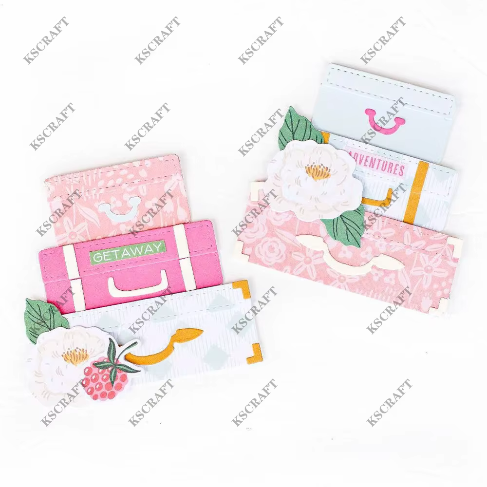 KSCRAFT – matrices de découpe pour valises empilées, pochoirs pour scrapbooking, gaufrage décoratif, cartes en papier DIY