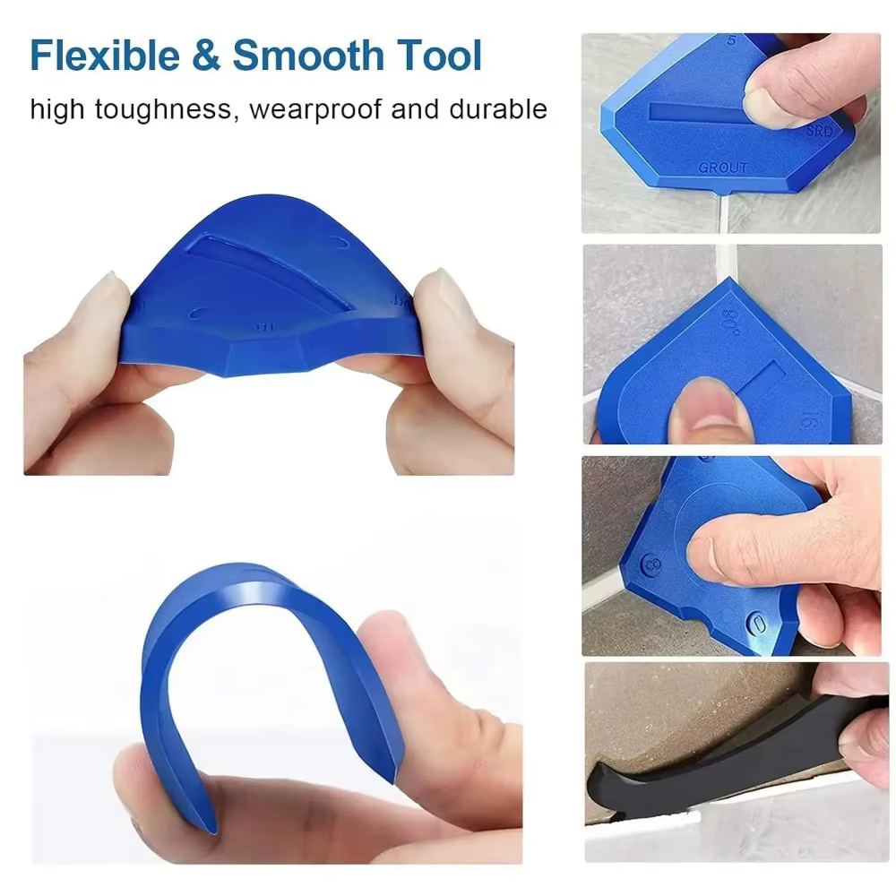 Kit d'outils de calfeutrage en Silicone, spatule d'épandage de mastic de Joint, grattoir pour l'élimination des bords du coulis de fenêtre de carrelage, outils de Construction de cuisine