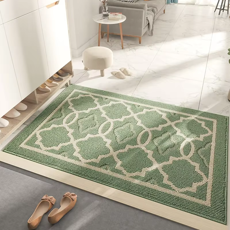 Tapis de porte de Style européen, motif géométrique classique, anti-poussière, tapis de pied, antidérapant, résistant à l'usure, pour l'extérieur