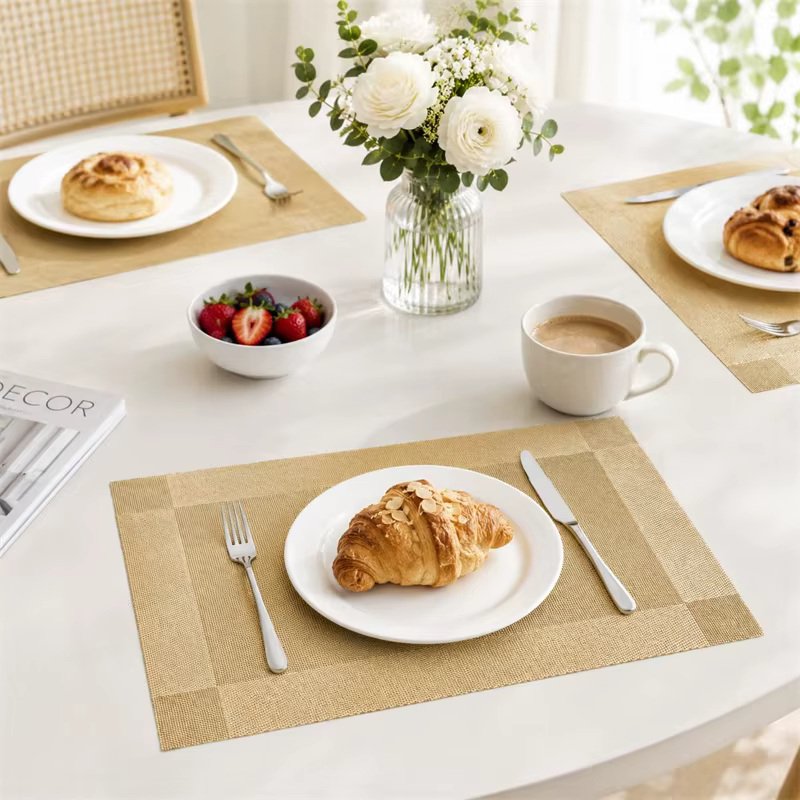 2//6PCS Tapis de table résistant à la chaleur et antidérapant
