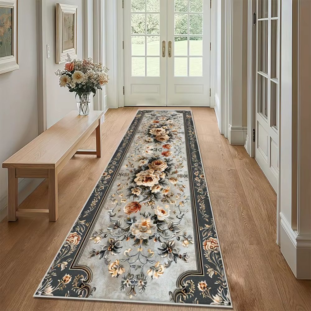 Tapis floral vintage, décoration intérieure