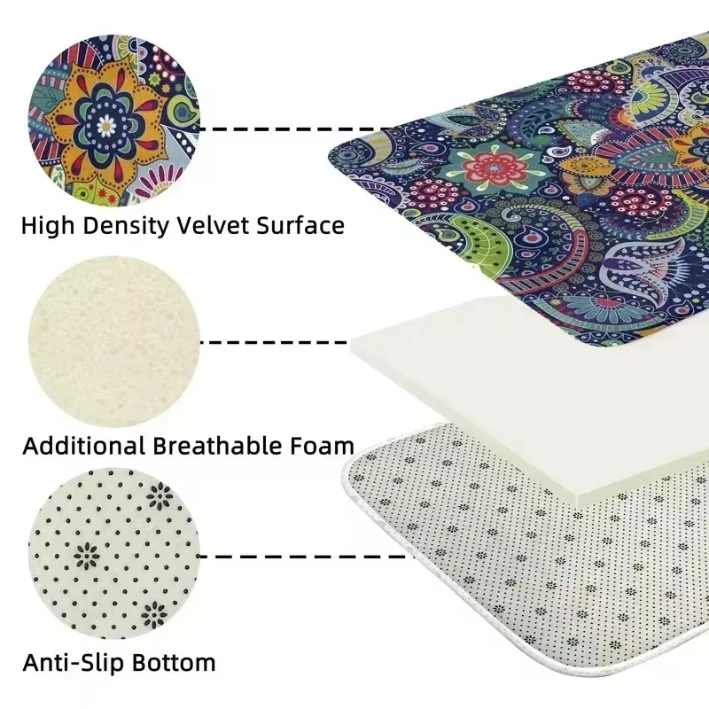 Grand tapis bohème persan de dinde, tapis pour salon, chambre à coucher, décoration de paillasson de canapé, tapis de sol antidérapant pour jeu d'enfant
