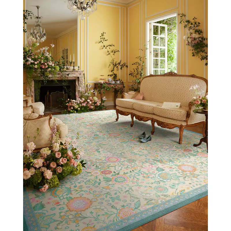 Tapis Bridgerton Royal Garden Ivory Jade pour salon
