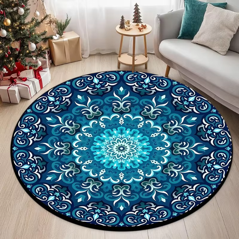Tapis imprimé circulaire de Style ethnique bohème Vintage