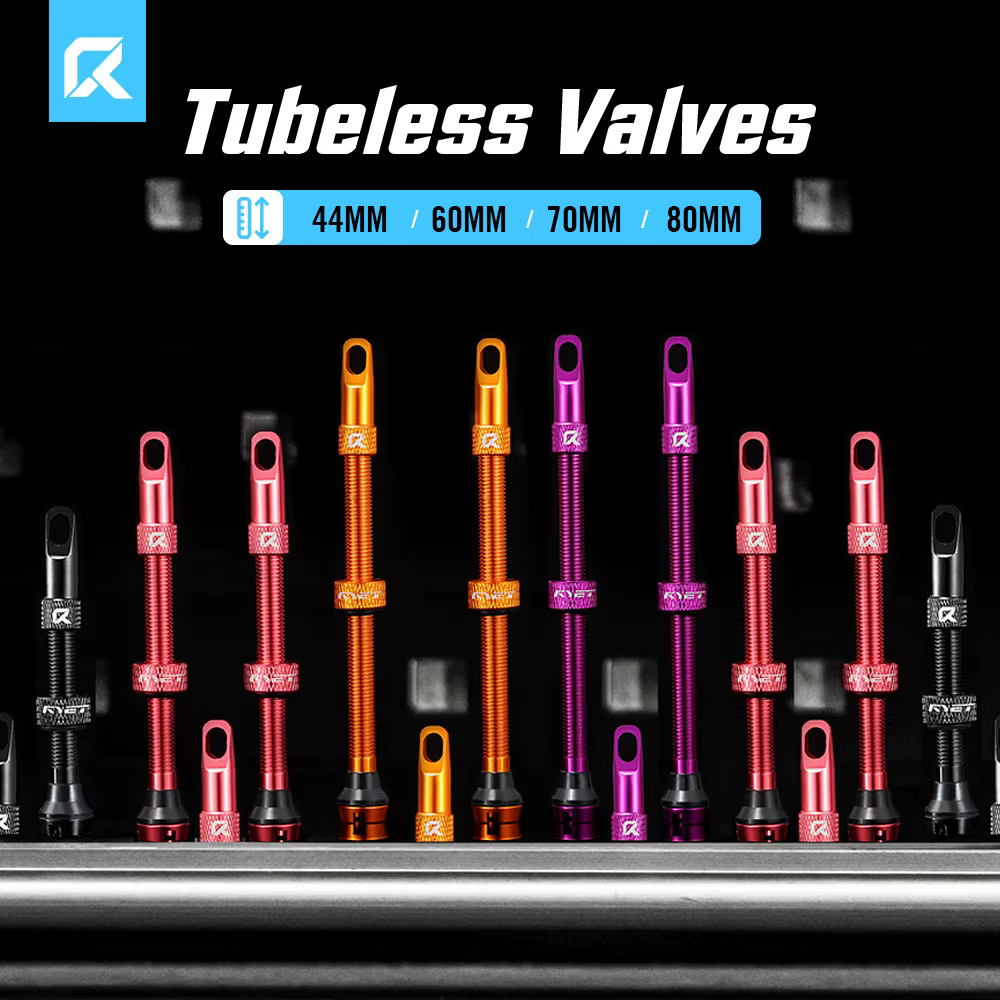 Vannes Tubeless RYET Presta 44/60/70/80mm vannes de vélo Tubeless pour route/vtt, aluminium CNC, noyau de Valve amovible, scellant-Com