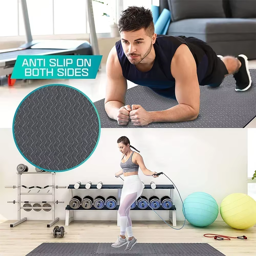 Carreaux de sol en mousse EVA à emboîtement pour salle de sport à domicile