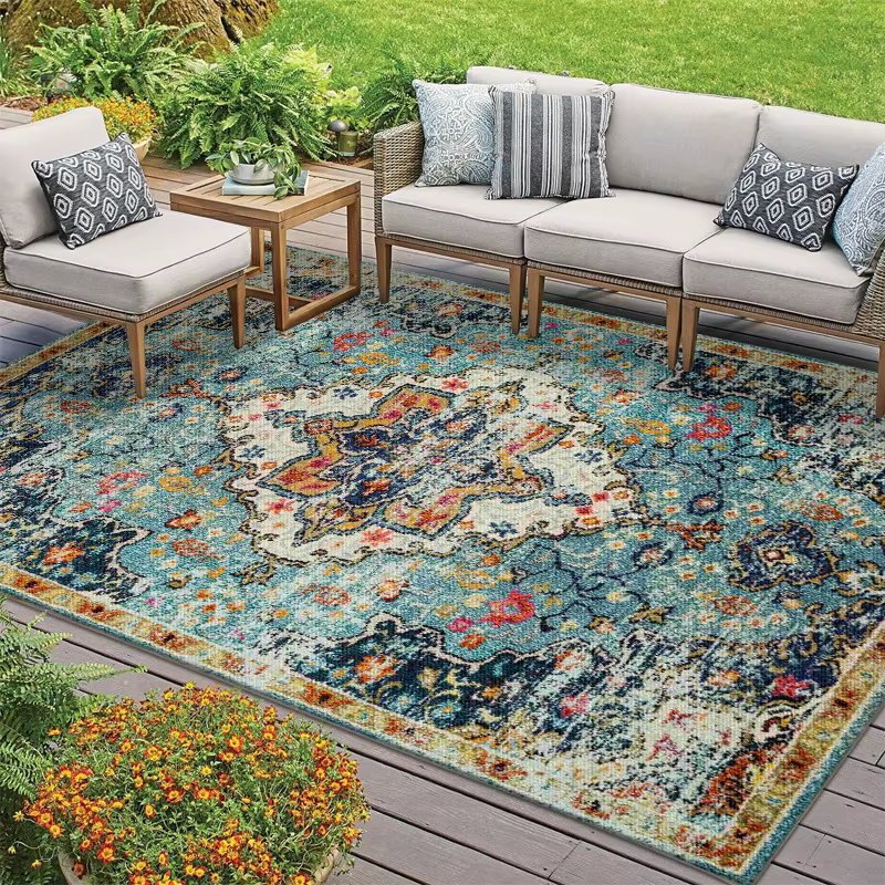 Tapis persan rétro avec polymères