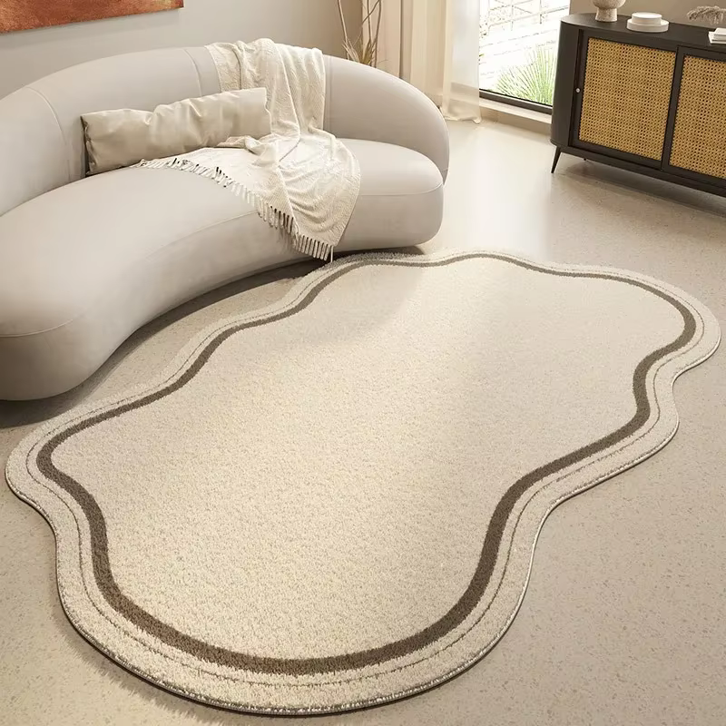 Tapis irrégulier style crème