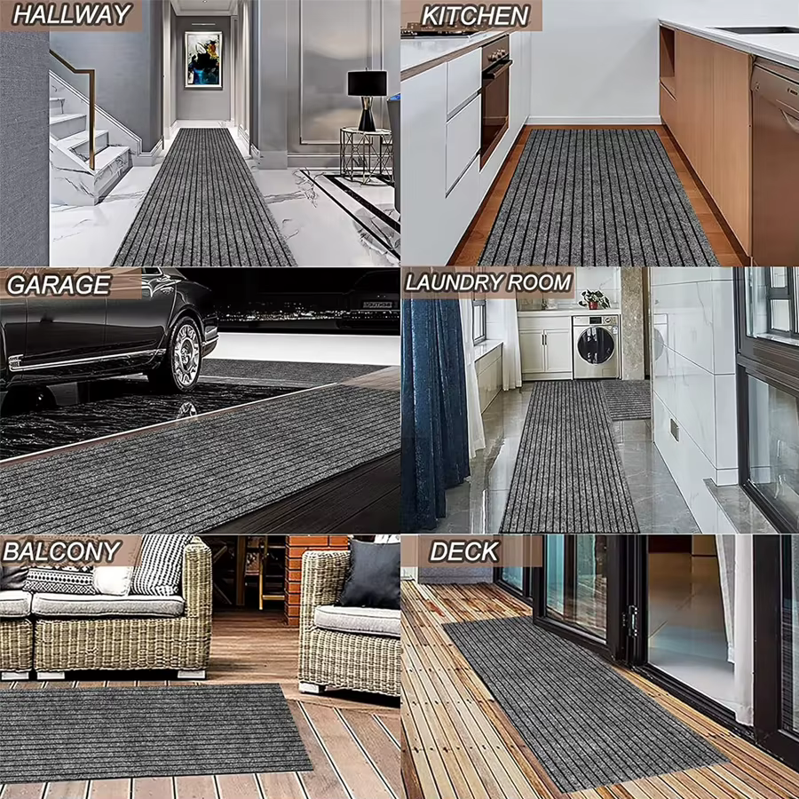 Tapis rayé classique pour porte