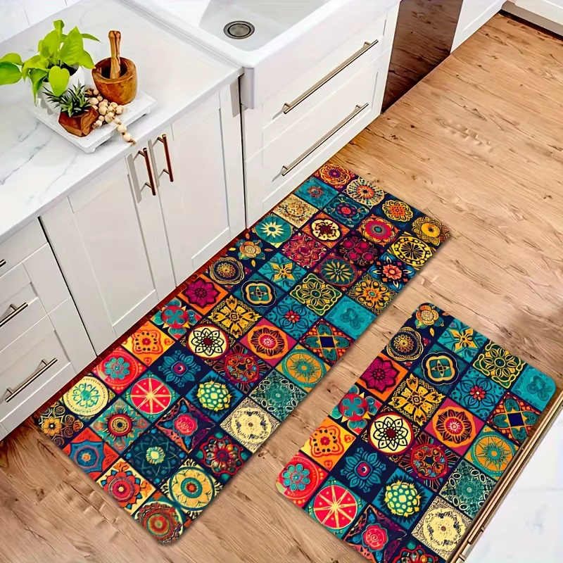 Tapis d'entrée bohème VIKAMA