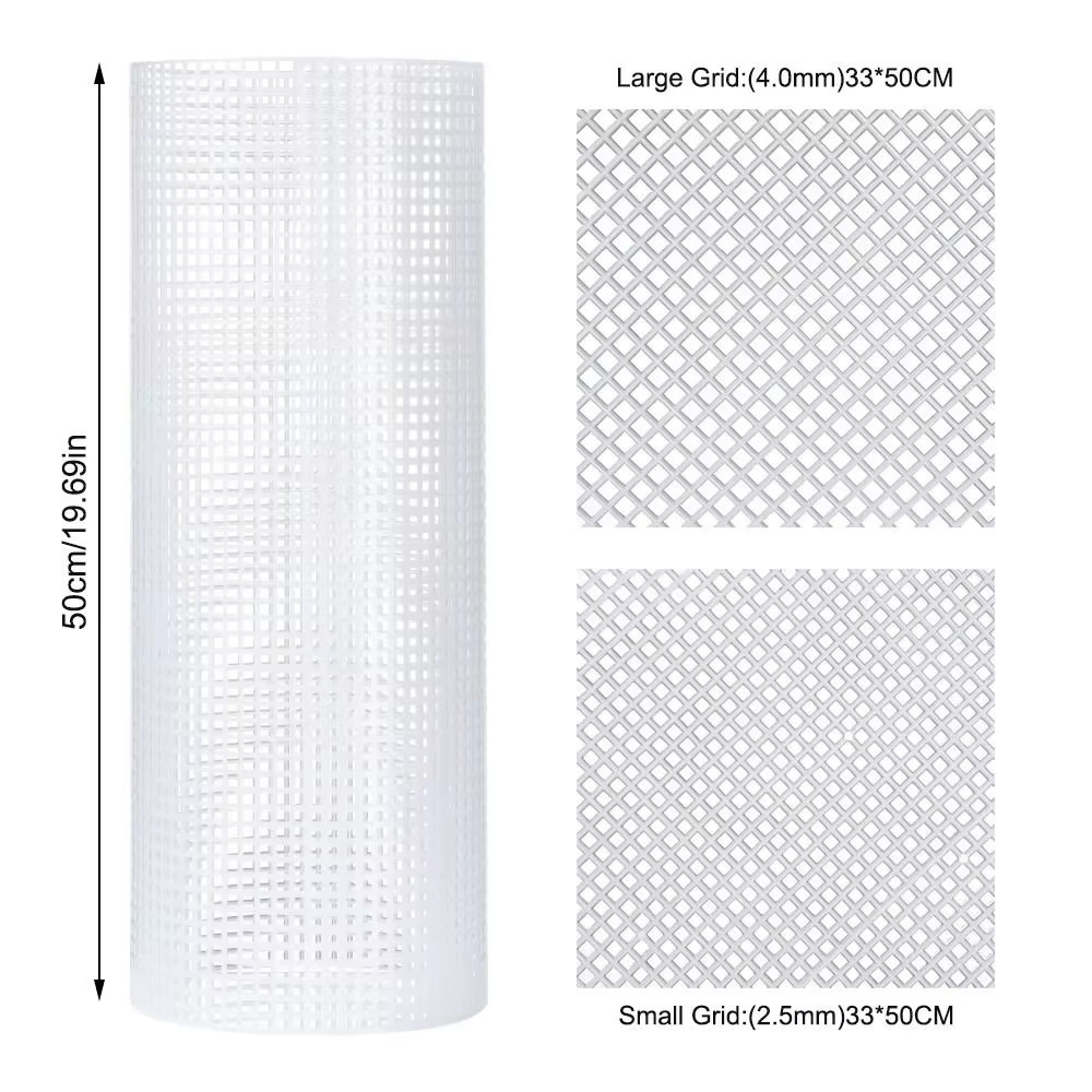 33*50CM plastique maille tissu sac tapis fil crochet artisanat fournitures bricolage