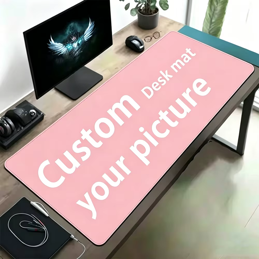 Tapis de souris personnalisé - Design sur mesure, tapis de bureau antidérapant et résistant à la chaleur pour le bureau et les jeux, format rectangulaire
