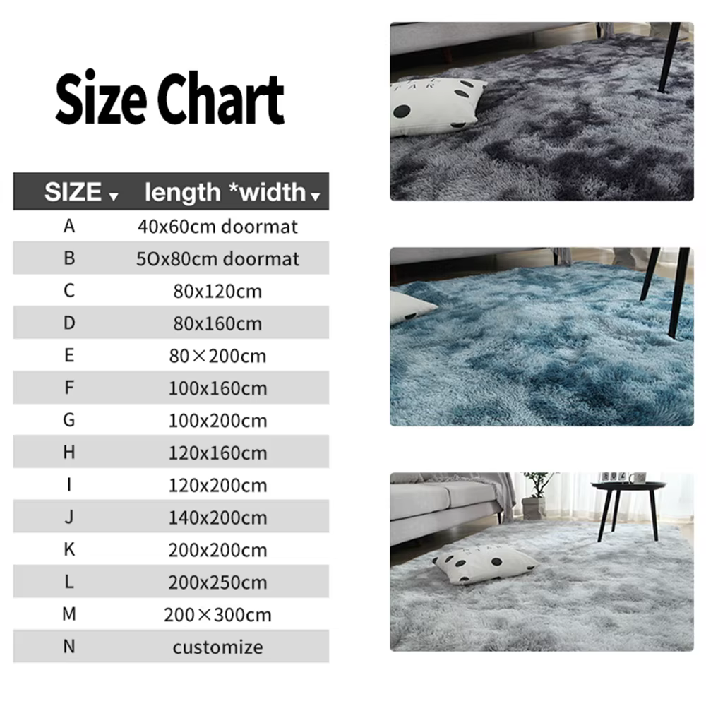 Tapis gris pour salon, en peluche