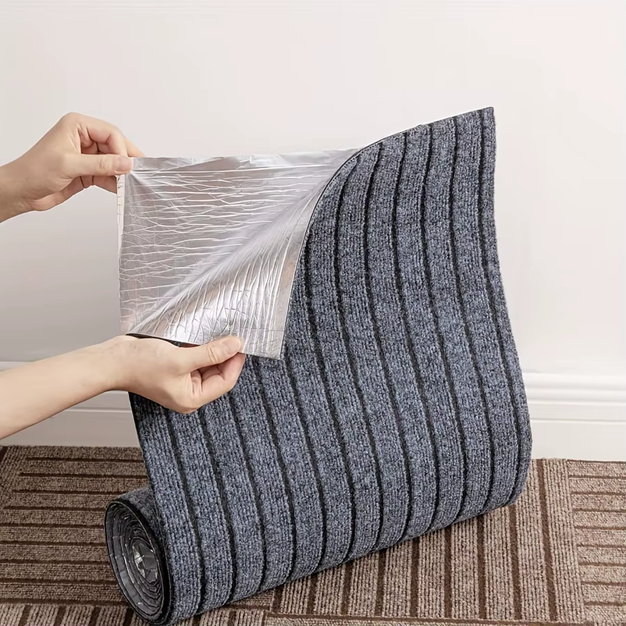 1 rouleau de tapis auto-adhésif, rouleau de tapis auto-adhésif, pour usage domestique, usage commercial, salles de bains, tapis de porte, tapis d'escalier et tapis pour animaux de compagnie