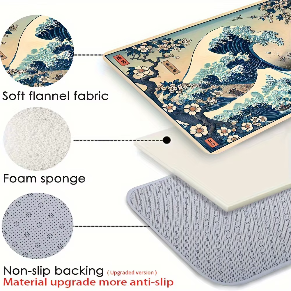 VIKAMA – tapis rétro japonais Ukiyo-e Wave