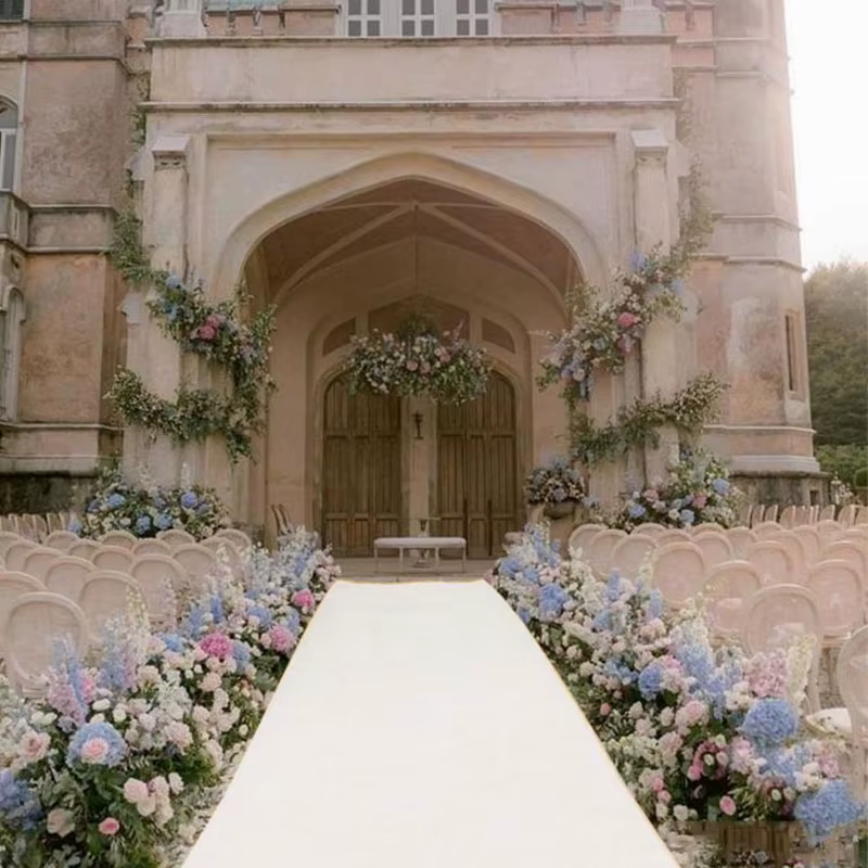 Tapis de mariage blanc de 1.5M de large
