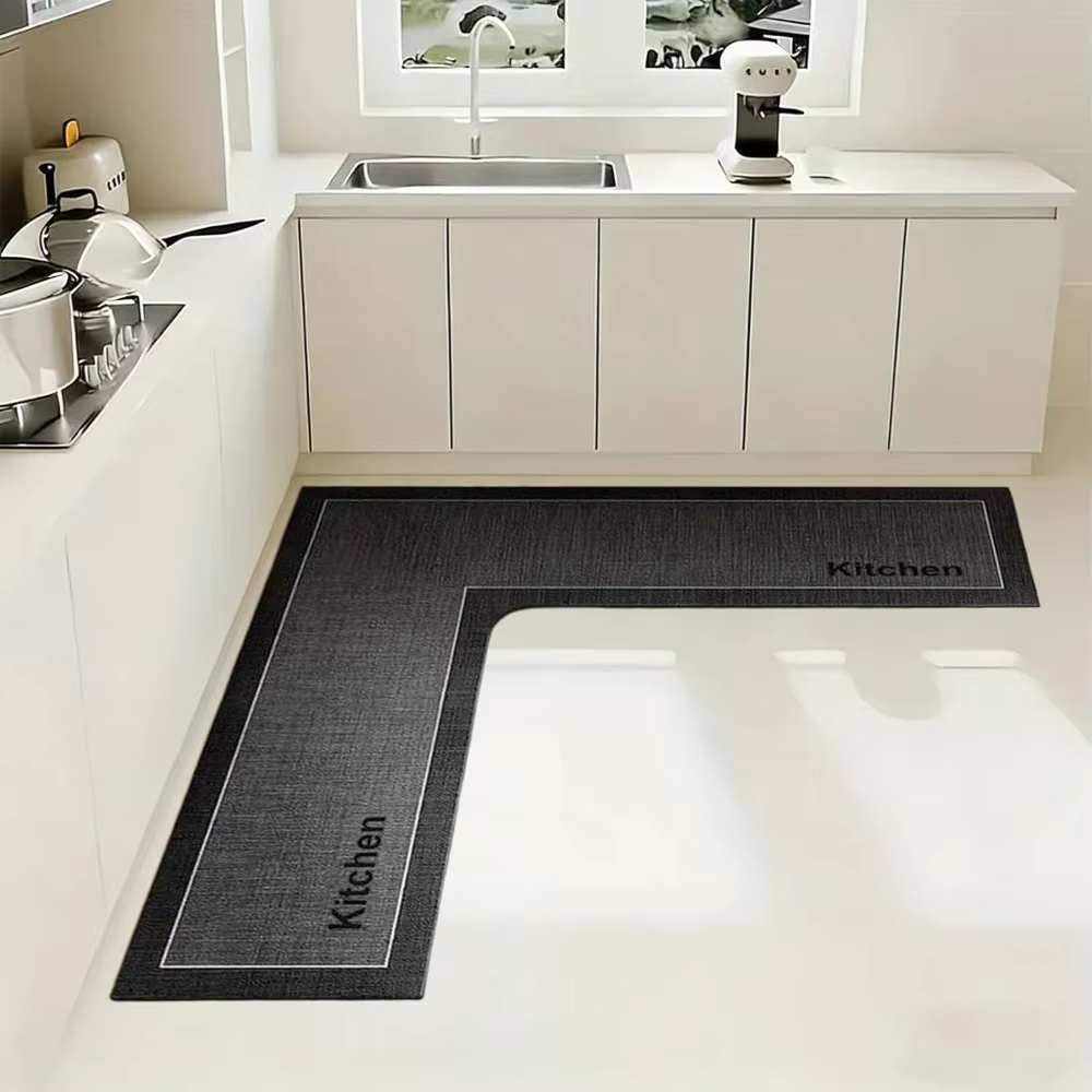 Tapis de cuisine en forme de L