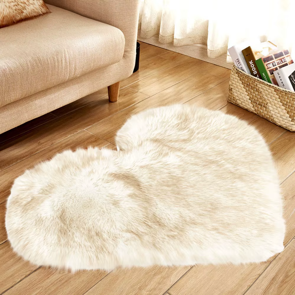 Tapis Antidérapant en Fausse Fourrure
