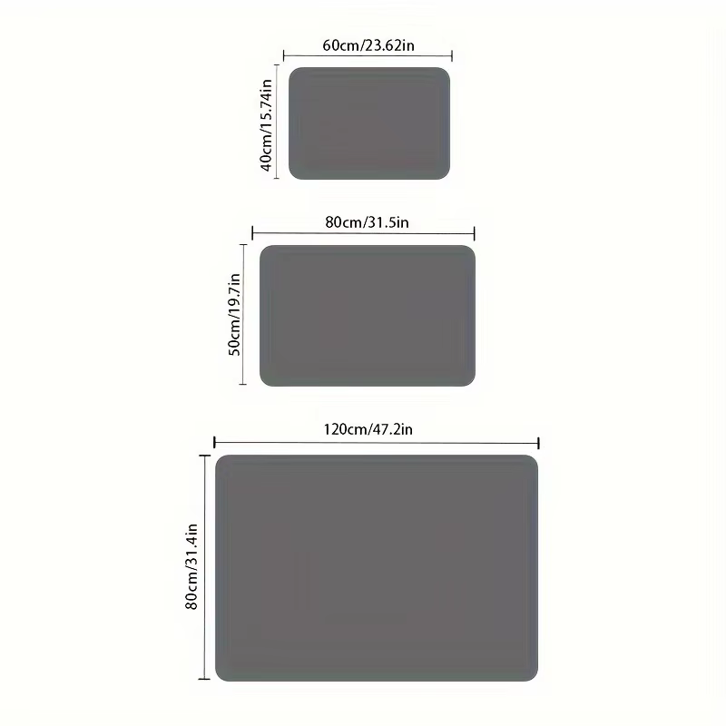 2D Plat - 1 pièce 1. Tapis de porte à motif pierre