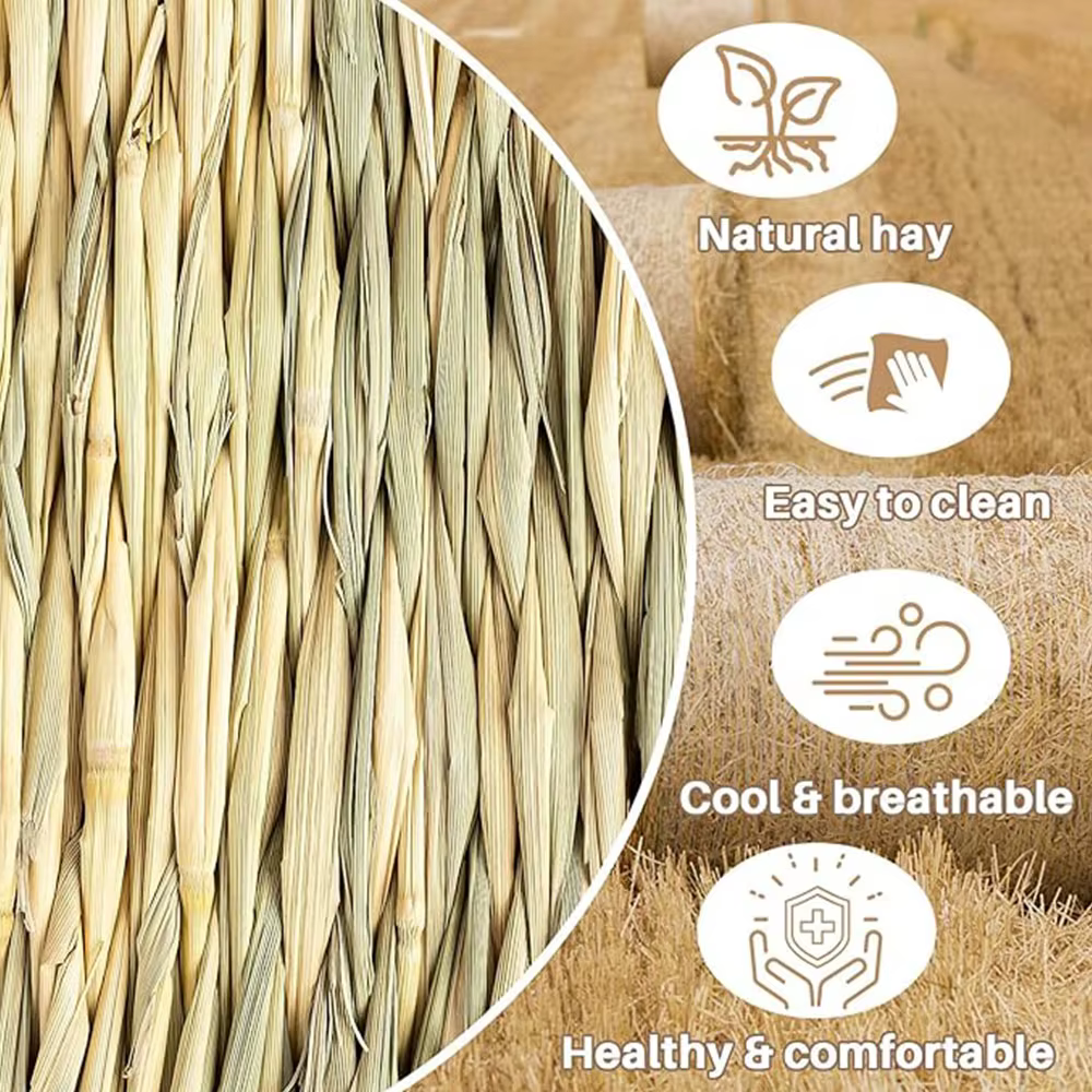 Polymère à Mâcher Tissé en Paille Naturelle pour Petit Animal