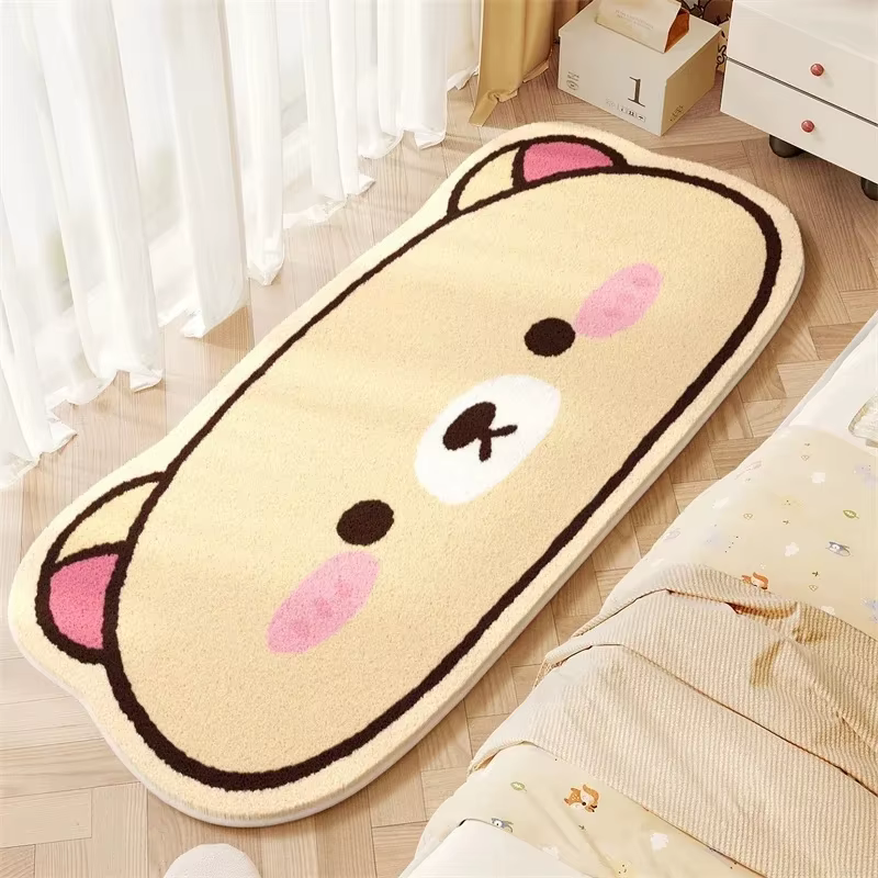 Tapis long en peluche Kawaii Rilakkuma
