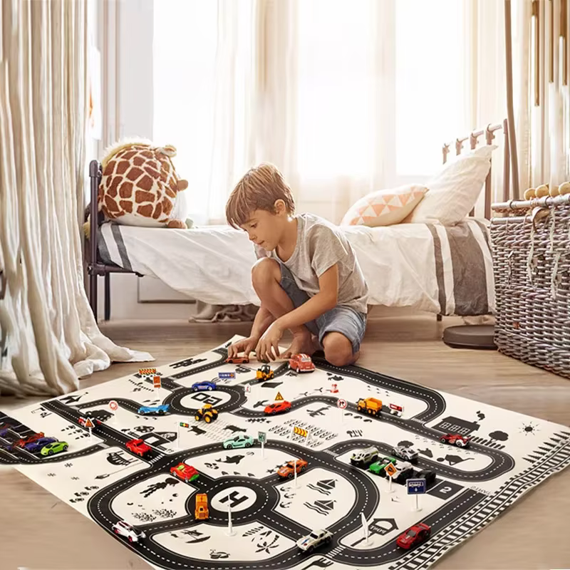 83*58 cm/130*100 cm tapis de route enfants trafic voiture carte jouet éducatif
