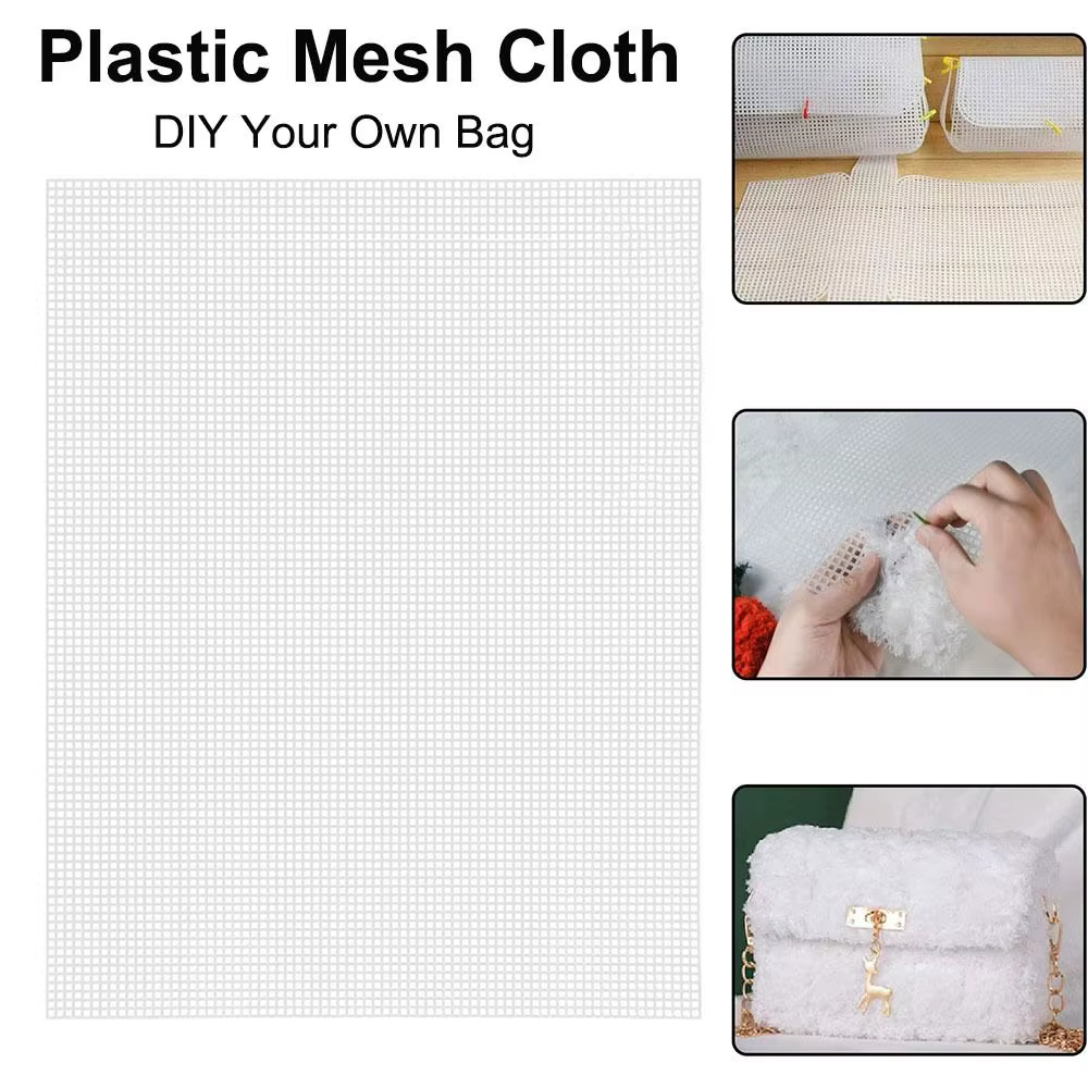 33*50CM plastique maille tissu sac tapis fil crochet artisanat fournitures bricolage