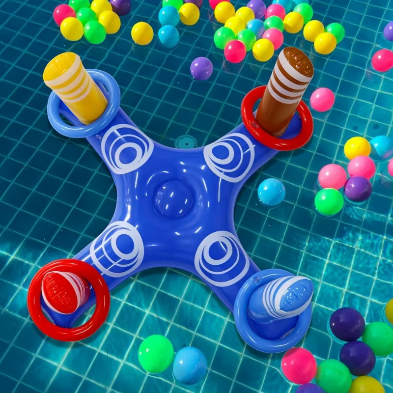 Jeu de lancer de cour pour la famille – Jeux de lancer d'anneaux, jouets de sport d'intérieur et d'extérieur, jouets de plage, jouets de piscine, cadeau d'anniversaire.