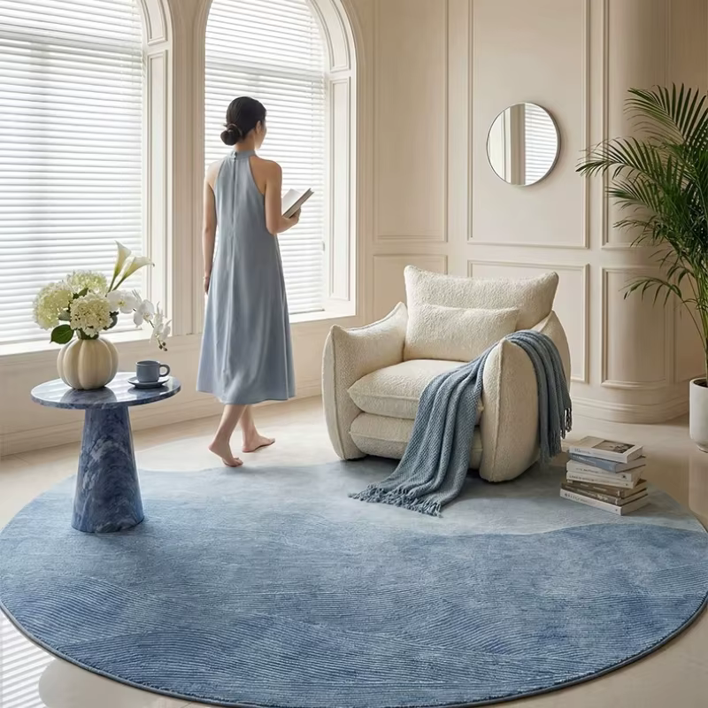 Tapis rond de style moderne pour la décoration du salon