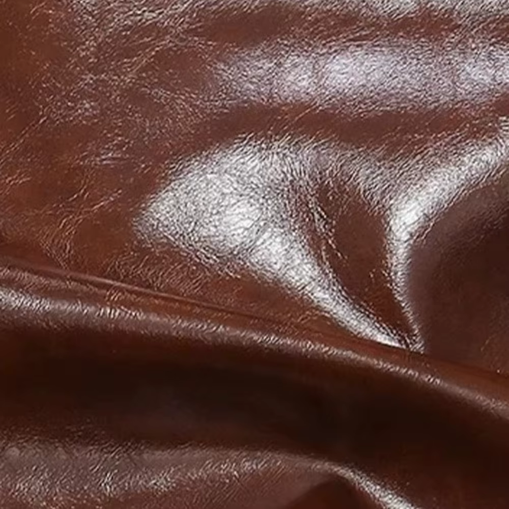 Housse de coussin de siège ronde en similicuir