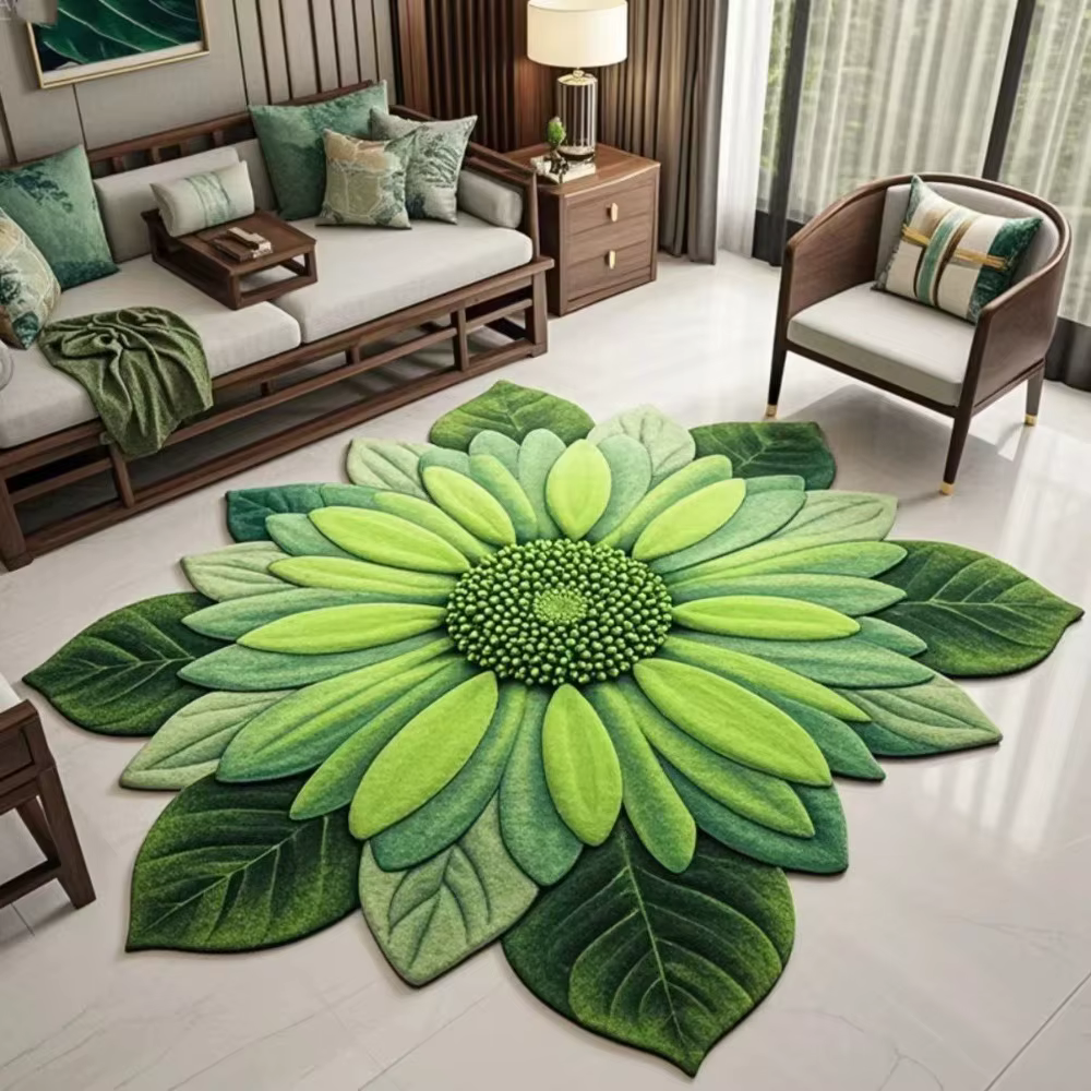 Tapis de sol en forme de tournesol durable