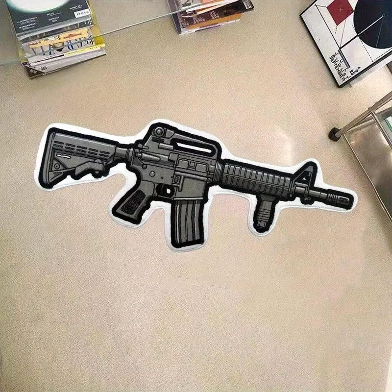 Tapis VIKAMA de style américain à motif de pistolet : antidérapant