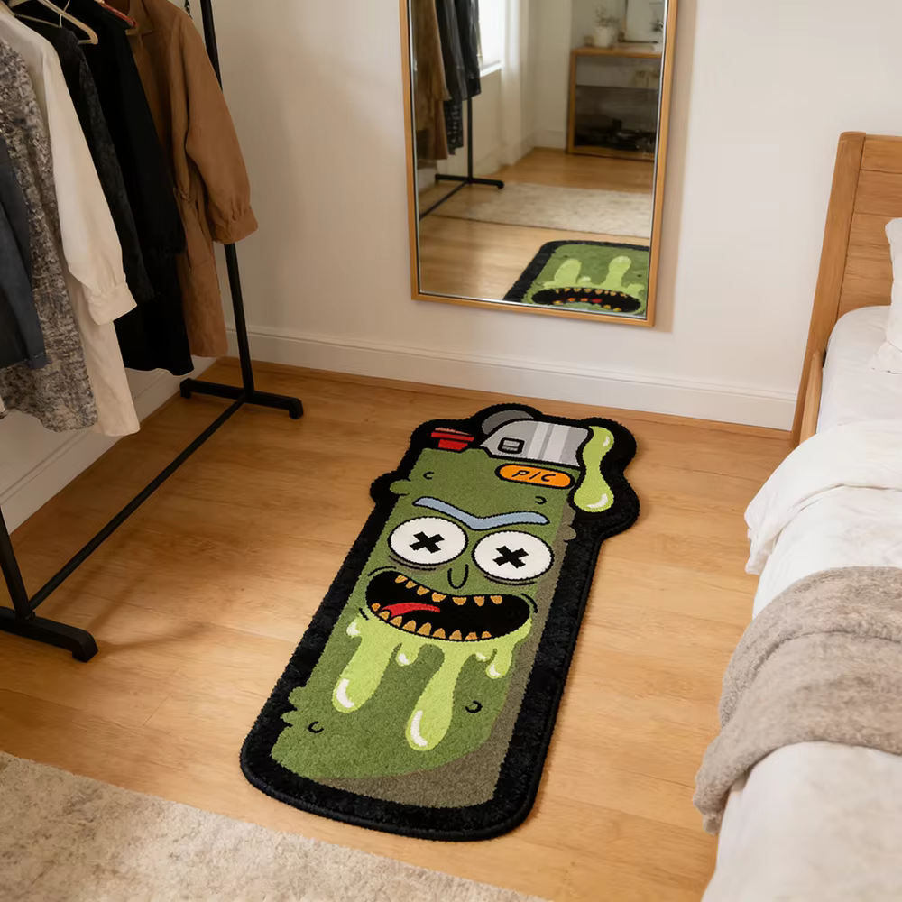 Tapis tendance en forme de briquet de dessin animé