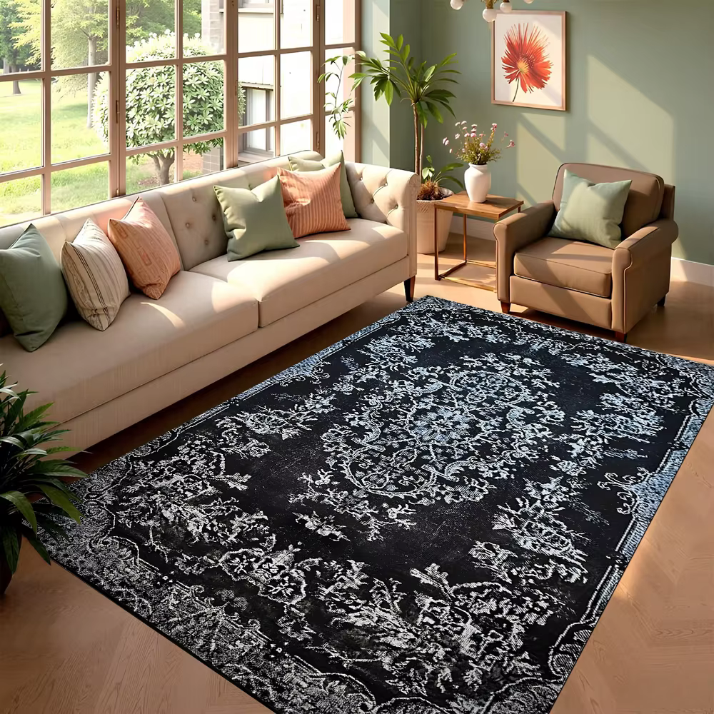 Tapis de salon à motif de palais persan