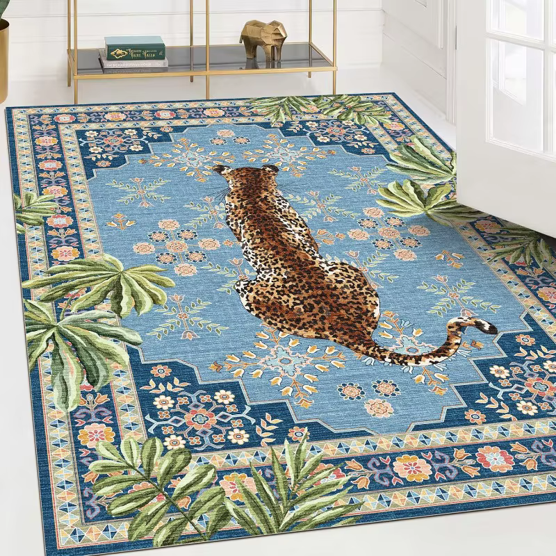 Tapis à motif guépard personnalisé