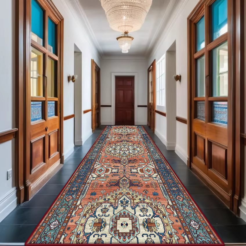 Tapis de couloir Long rouge persan