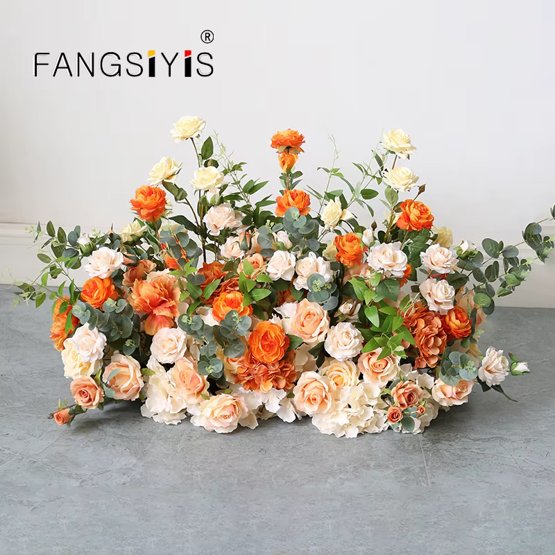 Hortensia rose orange pour décoration de fond de mariage